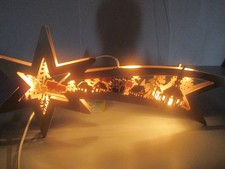 Ratags Sternschweif Doppelschwibbogen Seiffen Kurrende Handarbeit Weihnachten