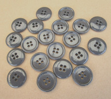 25 Stück Bundeswehr Knöpfe 19mm NEU dunkelgrau Bw Knopf Marine Heer Sakko #2