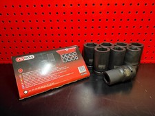 KS Tools 1" Sechskant-Kraft-Stecknuss-Satz, lang, 8-tlg 24-38mm