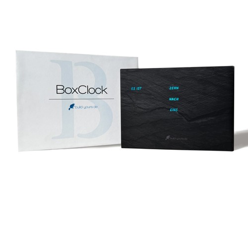 Boxclock schiefer optik - schiefer, die