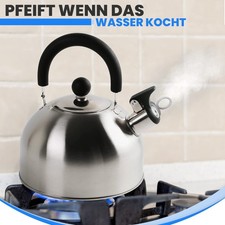Edelstahl Flötenkessel Wasserkessel Wasserkocher Teekessel Pfeife Kessel 2.5L