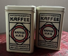  2  Kaffee HAG Blechdose