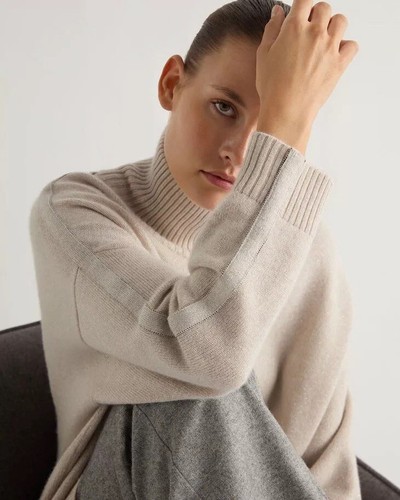 Peal mock neck metal monili - mock,