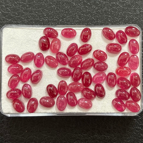 Echt rubin rot oval - rubin,