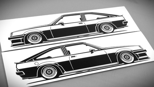 Opel manta tuning aufkleber - opel, b