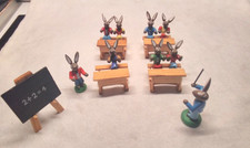 Oster Deko Osterhasenschule Holz