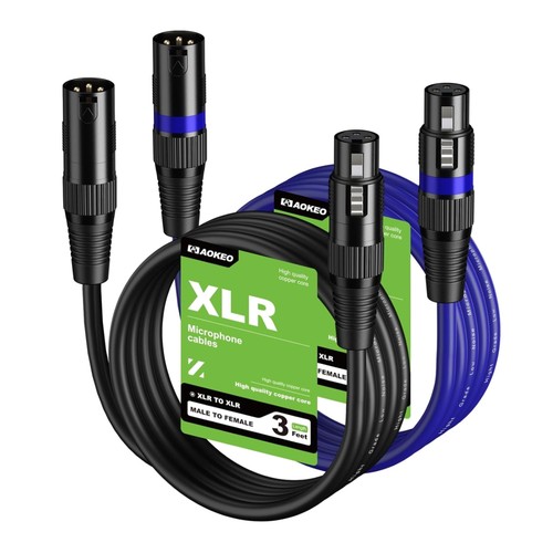 Xlr kabel 3ft - 2er, pack