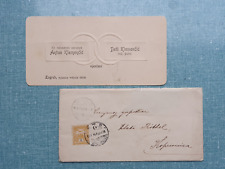 BRIEF KARTE HOCHZEIT 1909 Reliefprägung Zagreb Kroatien Koprivnica