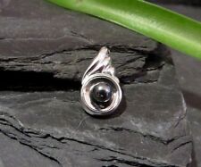 Schöner 925 Sterling Silber Anhänger LS Linder Schmuck Hämatit Kugel Grau Fein 