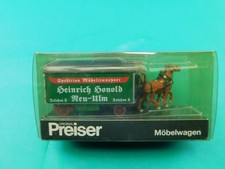 D12 Preiser H0 Figuren Set 30459 Pferdegespann Möbelwagen Honold OVP TOP