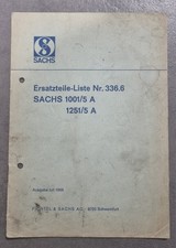Ersatzteilliste Sachs 1001 und
