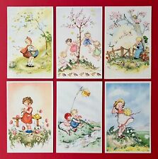 6 x Künstler AK von RAA um 1950 Kinder Rotkäppchen, Elfen Engel      ( 149250