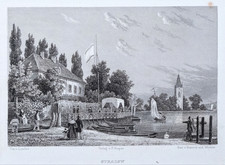 Berlin Stralow Original Stahlstich von Frommel Winkles aus Spiker 1833