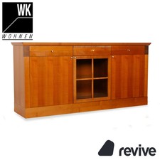 WK Wohnen Holz Sideboard Braun Innenbeleuchtung