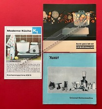 3 x DDR Reklame Prospekt 1961 - 73 Küchenmaschine KM 8 Komet KM 6   ( F22945