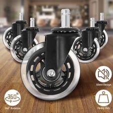 5er Set Bürostuhlrollen Räder Laminat Hartbodenrollen Caster Stuhlrollen Ø 11mm