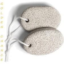 2 Stücke Natur Bimsstein für Fuß- und Handpflege, Hornhaut Entfernen, Peeling