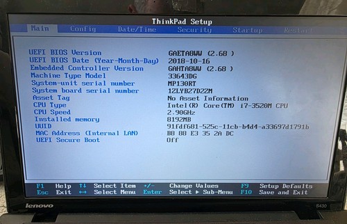 Lenovo thinkpad s430 - lenovo, mainboard