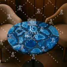 21 " Rund Blau Achat Stein