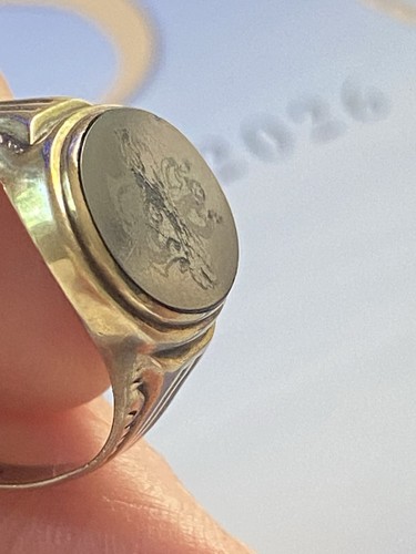 Antiker ring gold mit onyx - antiker,