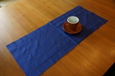 Halbleinen Tischläufer Dunkelblau 70x30 Gastronomie Home Deko Tischwäsche OVP 12