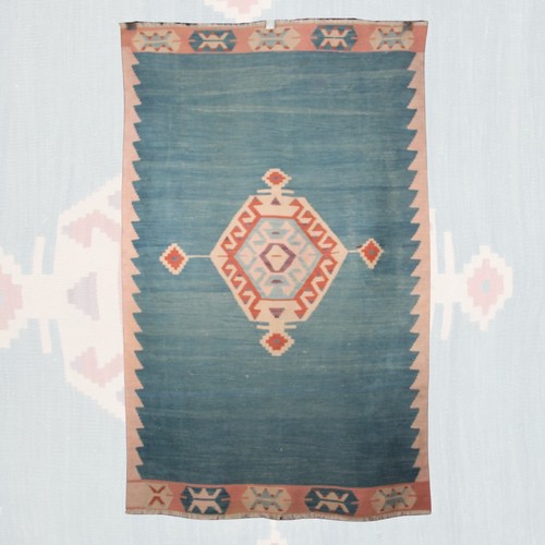 Vintage blauer handgefertigter