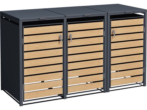 Schartec mülltonnenbox 3er - mülltonnenbox,
