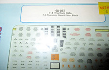 Super Scale Decals 1/48 F-4 Phantom Data Stencils Data Black