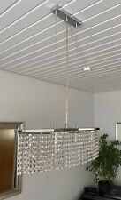Kronleuchter Deckenlampe Kristall modern chrom / Glaskristalle