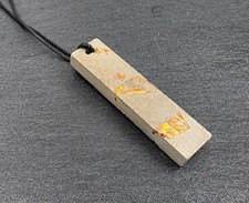 Halskette Beton Handmade Glitzer Glitter Rosegold Bunt Folie Vintage