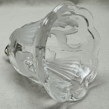 Walter Glas Kristallglas Weihnachtsglocke Glasglocke mit Engel, Reh, Tannenbaum