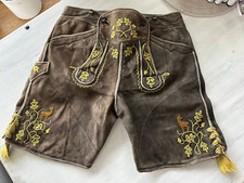 alte top Lederhose Hirschleder Handarbeit XL 54/56 Säcklerarbeit