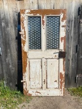Nebeneingangstür Gartenhaus Tür Antik mit Kastenschloss 200 x 100 cm