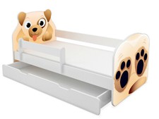 Jugendbett Kinderbett mit einer Schublade und Matratze TIERE140x70 160x80 180x80