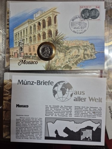 Numisbrief monaco 1987 mit - numisbrief, 1