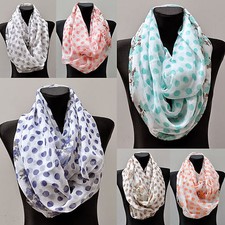 Loop Schal Seide Seidentuch Halstuch Tuch Schlauchschal Rundschal Punkte Rosen