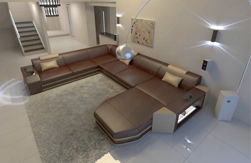 Ledercouch wohnlandschaft sofa - ledercouch,