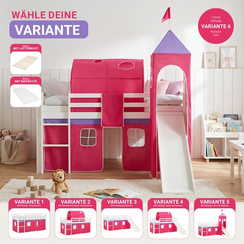 Hochbett kinder 90x200 - kinder, cm