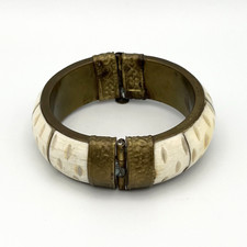 Vintage Armreif Antik Knochen Messing Armband Retro Schmuck RAR #3362