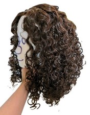 Wig Is Fashion Cosplay Drag Kostüm Lace Front Wig Perücke Locken Curls Braun