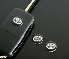 1x TOYOTA Schlüssel 14mm Aufkleber ALU Schlüssellogo Emblem Schriftzug LOGO