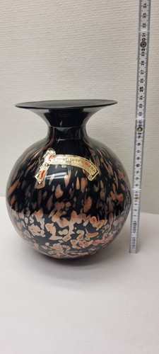 Vase schwarz gold - schwarz, gold,