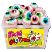 (25,66€/1kg) Trolli Glotzer Fruchtgummi,Halloween,Kindergeburtstag, Dose 60Stk.