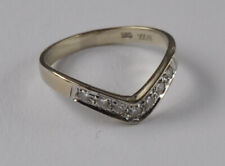Weißgold Memory Eternity  Brillant Diamant  Ring mit Spitze 0.3 Carat 585  Gold