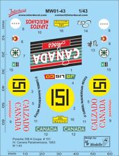 Porsche 356A Coupe Carrera Panamericana Rally 1953 Nr.151 1/43 72x62mm