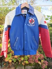 Canadische Damen Collegejacke Baseballjacke Size Größe S Echt Leder Wolle