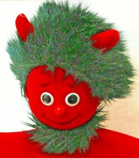 Steiff -Teufel Handspielpuppe 7025/27 rot/schwarz 27cm  Treviasamt 1A KF 