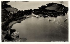 Ak Sacrow Potsdam, Fliegeraufnahme, Havel - 11100544