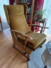 massiver Ohrensessel Ohrenbackensessel, ca. 60 Jahre alt