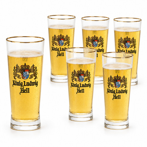 König ludwig hell bierglas - könig,